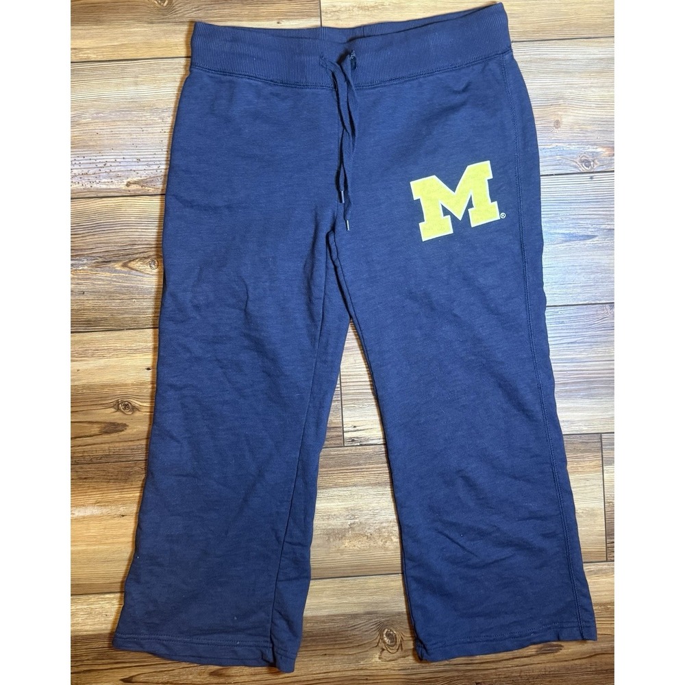 Colosseum Athletics Michigan Wolverines Cropped Sweatpants Women's Small Navy